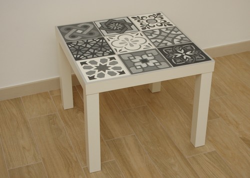 Tavolino decorazione cementine