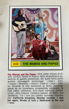 FIGURINA N.240 THE MAMAS AND PAPAS CANTANTI 69 1969 PANINI OTTIMA DA RECUPERO