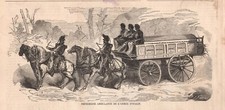 Stampa antica RISORGIMENTO Stamperia ambulante francese nel 1859 Antique print