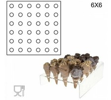 E-238 PCN-C Porta coni mignon da banco in plexiglass trasparente DA BANCO 36 32.