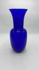 Opalino Vaso Blu Cobalto in Vetro di Murano | | I Muranesi | I MURANESI