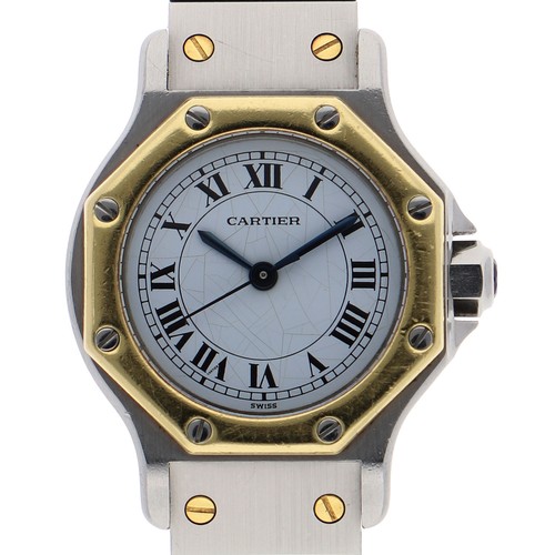 Cartier santos octagon white - octagon,