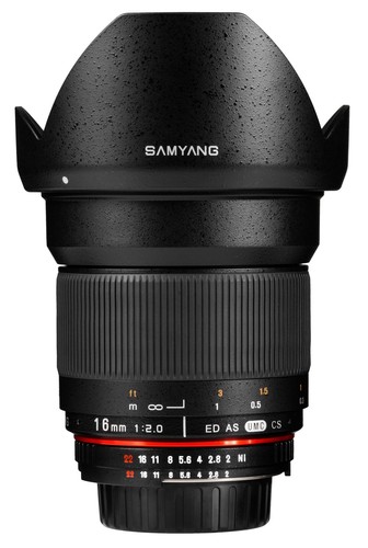 Obiettivo samyang 16mm - 16mm, f/2.0