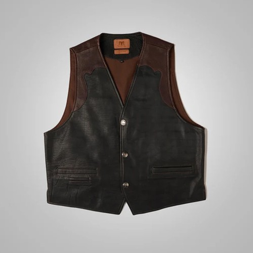 Gilet uomo pelle bufalo - gilet,