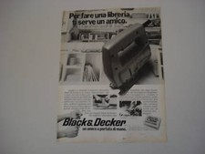 advertising Pubblicità 1978 LEVIGATRICE BLACK & DECKER