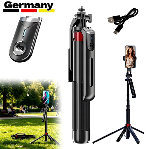 Selfie stick treppiede con - selfie,