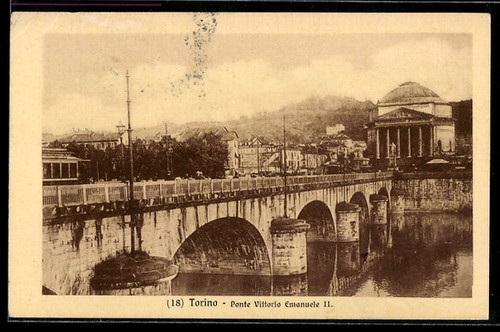 Cartolina torino ponte - cartolina,