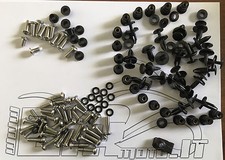 KIT VITI CARENE COMPLET X HONDA CBR 1000RR 04/05 BULLONERIA FAIRING BOLT ARGENTO