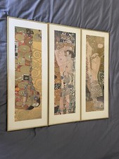 Klimt - 3 stampe con cornice e vetro