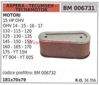 Filtro aria aspera - filtro, motore