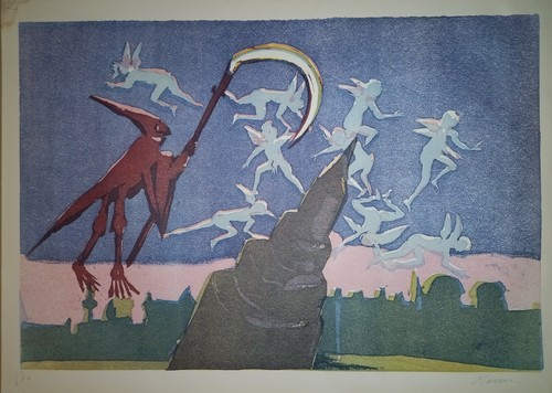 Mino maccari litografia su - litografia,