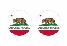 2x sticker adesivi adesivo bandiera rotondo coccarda usa americana california