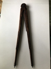 Antico grande compasso in legno  da falegname ‘800 Antico grande compRestaurato