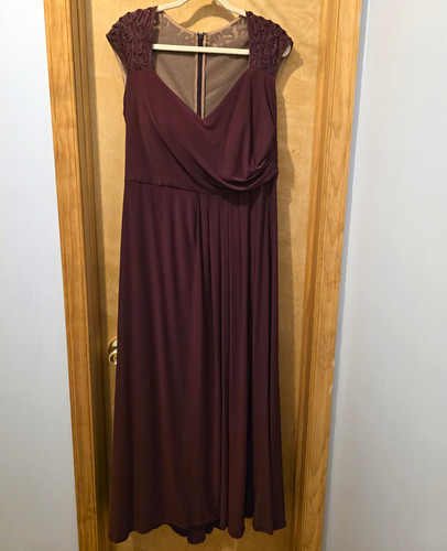 Abito xscape bordeaux pizzo - bordeaux,