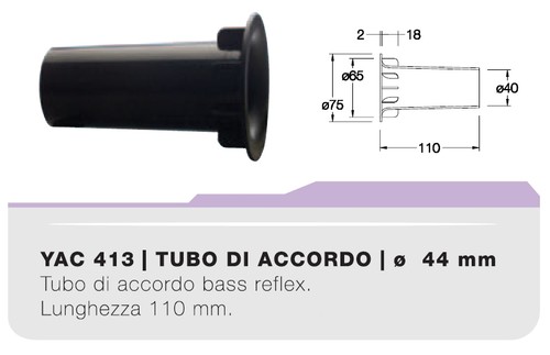 Yac413 tubo accordo 44mm - accordo,
