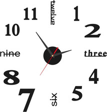 Orologio Da Parete Adesivo 3D