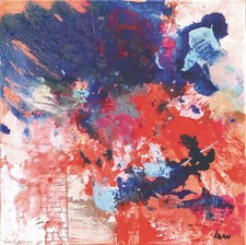 ARTE INFORMALE -TECNICA MISTA SU TELA 40X40  24-0040  bellissimo -- Rehn Artist