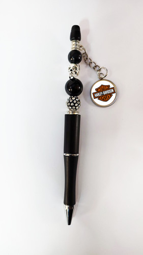 Stylo perles strass tete - strass,