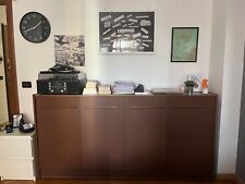 Letto singolo a scomparsa salva spazio color legno scuro