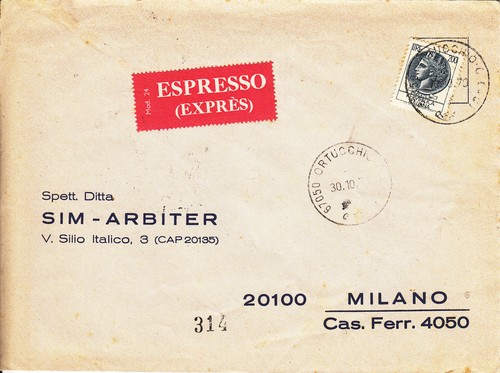 Busta lettere viaggiata in - viaggiata,