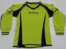 MAGLIA  PORTIERE GIVOVA ORIGINALE TG.8 ANNI  GOMITI IMBOTTITI VERDE FLUO