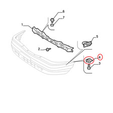 BLOCCHETTO FISSAGGIO PARAURTI