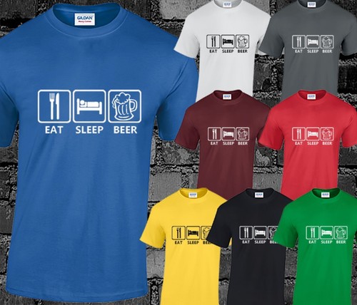 Shirt uomo eat sleep beer - t-shirt,