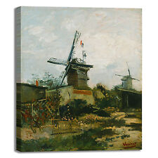 Van Gogh mulino a vento design quadro stampa tela dipinto telaio arredo casa