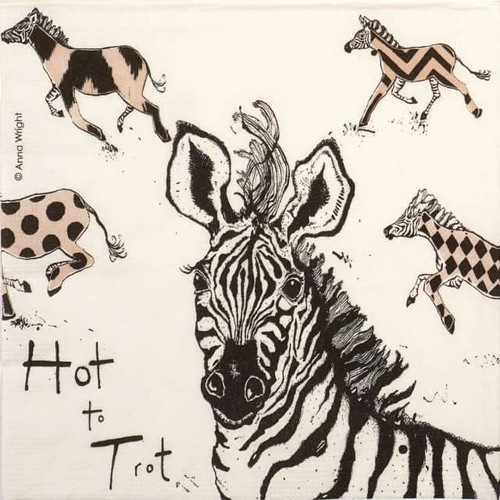 Tovaglioli decoupage zebre - 4x,