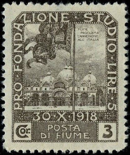 Francobolli italia 1919 fiume - italia,