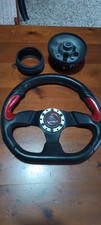 Volante Auto Sportivo in Eco Pelle Simoni Racing X2 Poly Pelle rosso 330 DIAM