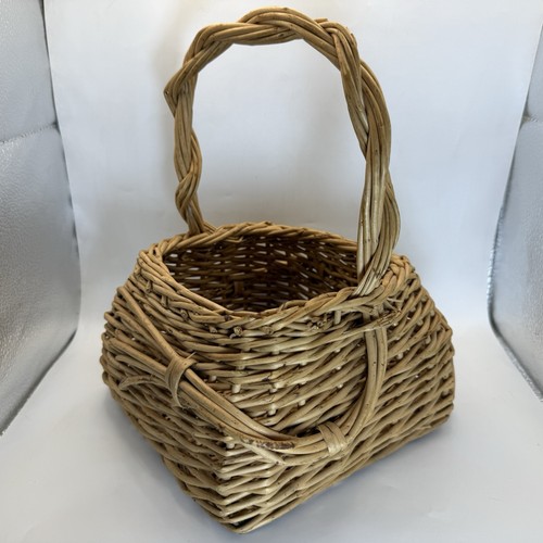 Cesto vimini vintage manico