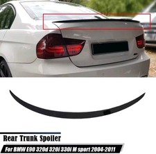 Spoiler BMW Serie 3 E90 2004/2011 Alettone Nero Lucido Ala Posteriore Sportiva