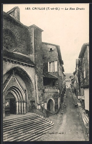 Cpa caylus rue droite - cpa, et