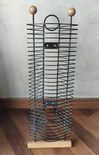 Porta CD legno e metallo da terra