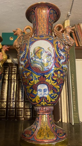 Coppia vasi maiolica - vasi, in
