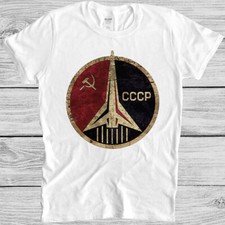 T-shirt CCCP sovietica URSS martello e falce russa vintage maglietta regalo cool 2509