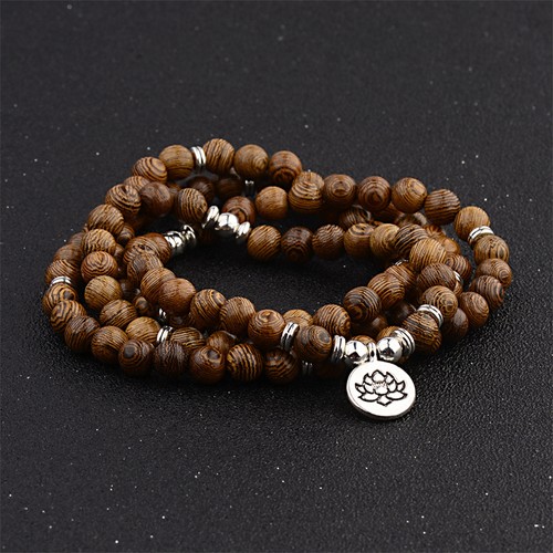 108 perline legno mala - 108, buddha