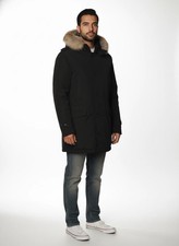 Parka con cappuccio e pelliccia da Uomo Woolrich Taglia M-L Colore nero