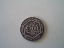 MONETA 20 CENT. CENTESIMI ANNO 1918 REGNO D'ITALIA