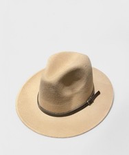 Galise cappello fedora  regolabile, cinturino marrone, biscotto CAPP.CINM.BIS