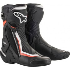 Stivali ALPINESTARS SMX PLUS V2 NERO/BIANCO/ROSSO FLUO