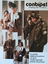 Pubblicità Advertising Italian 1987 PELLICCE PELLICCIA CONBIPEL PELLE