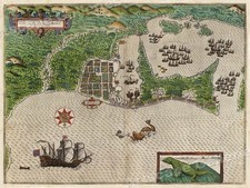 Mappa Sir Francis Drake 1585