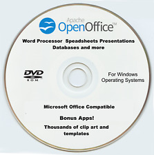 Open Office DVD Confronta con Microsoft Word Processor Excel foglio di calcolo Windows