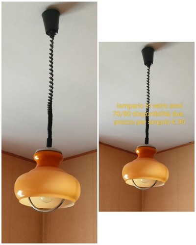 Lampadario vetro vintage - in,