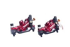 Juin Tech GT-P Mountain eBike MTB Cycle 4-Piston Disc Brake Caliper Set Red