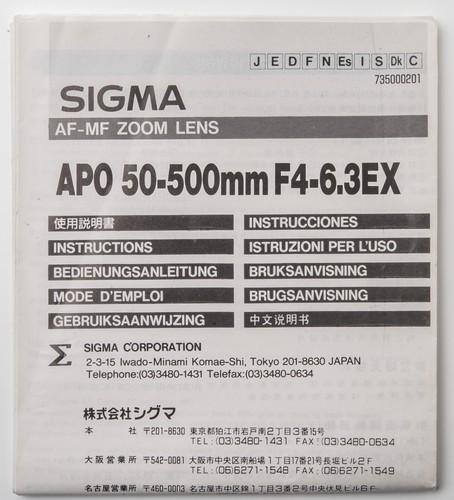 Manuale istruzioni sigma - istruzioni,