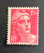 Variété Timbre France 1945 neuf* YT 712. Balafre front. Barre sup du "f" abs