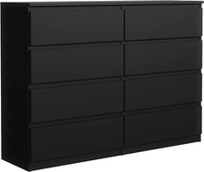 Cassettiera nera con - nera, 8